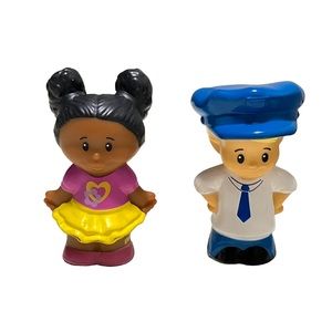 Fisher Price Little People Tessa 2012 and Bus Driver Eddie 2013